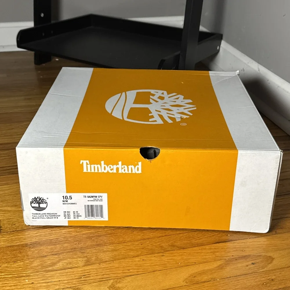 Timberland Super Boot 40 Below 8 Inch Black Emerald Woods Leather TB0A2MYW 10.5